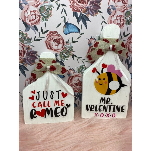 Mini cutting boards Valentine's Day decoration / rustic valentine's day decorati - Picture 3 of 11